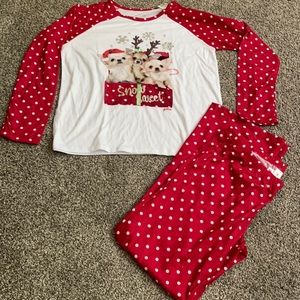 Justice girls winter Pajama set size 20 NWT